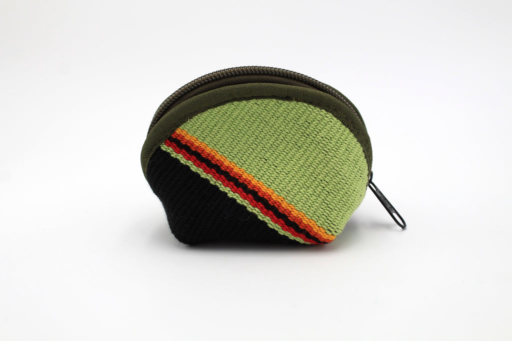 Green and Black Chica Wayuu Small Woven Coin Purse