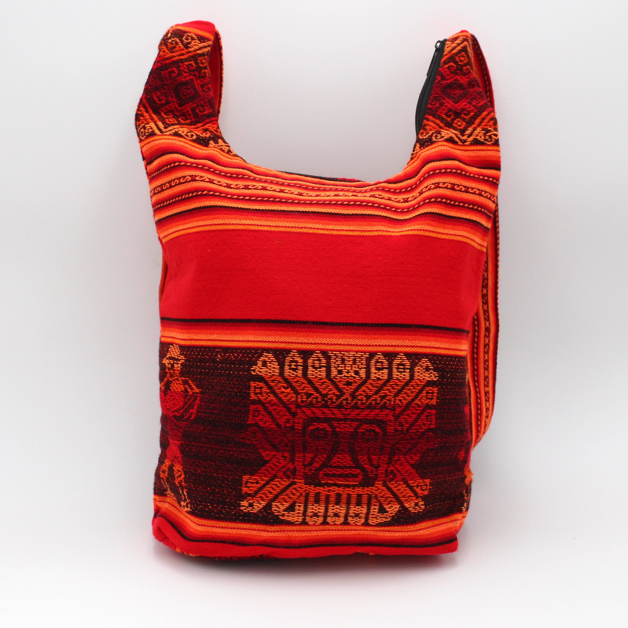 Aguayo Crossbody Bag - Incan Orange and Red