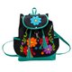 Ayacucho Suede Backpack - Black and Teal