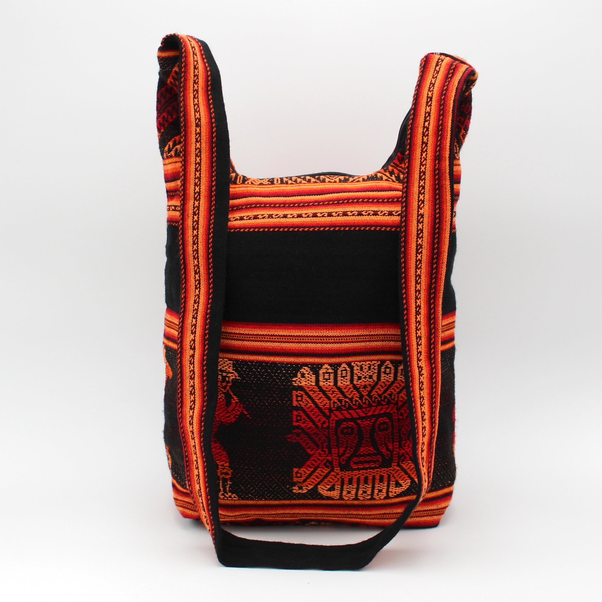 Aguayo Crossbody Bag - Incan Orange and Black