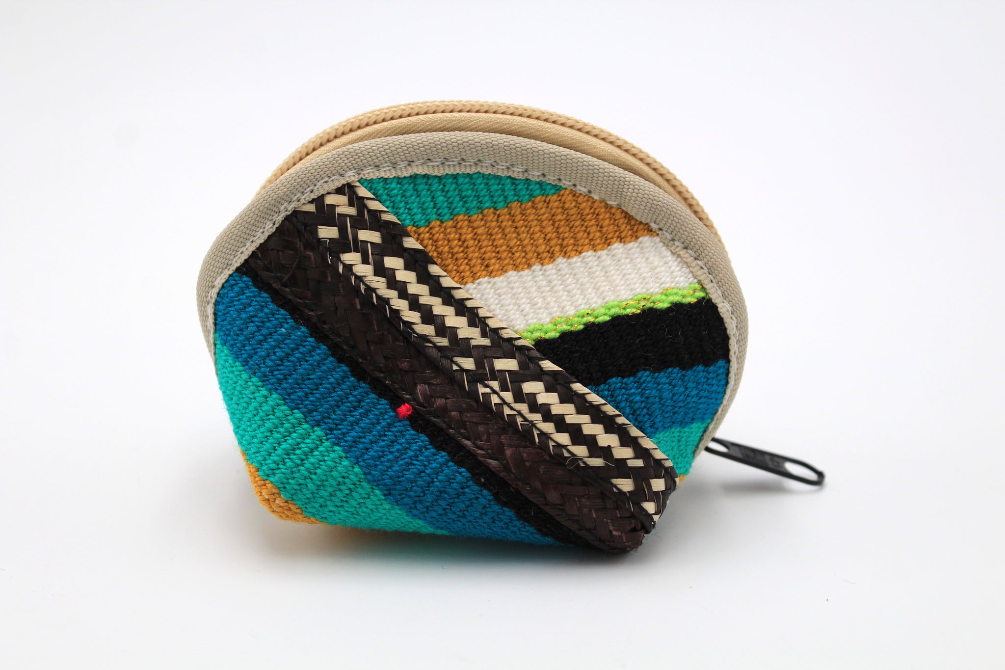 Green and Teal Chica Wayuu Small Woven Coin Purse