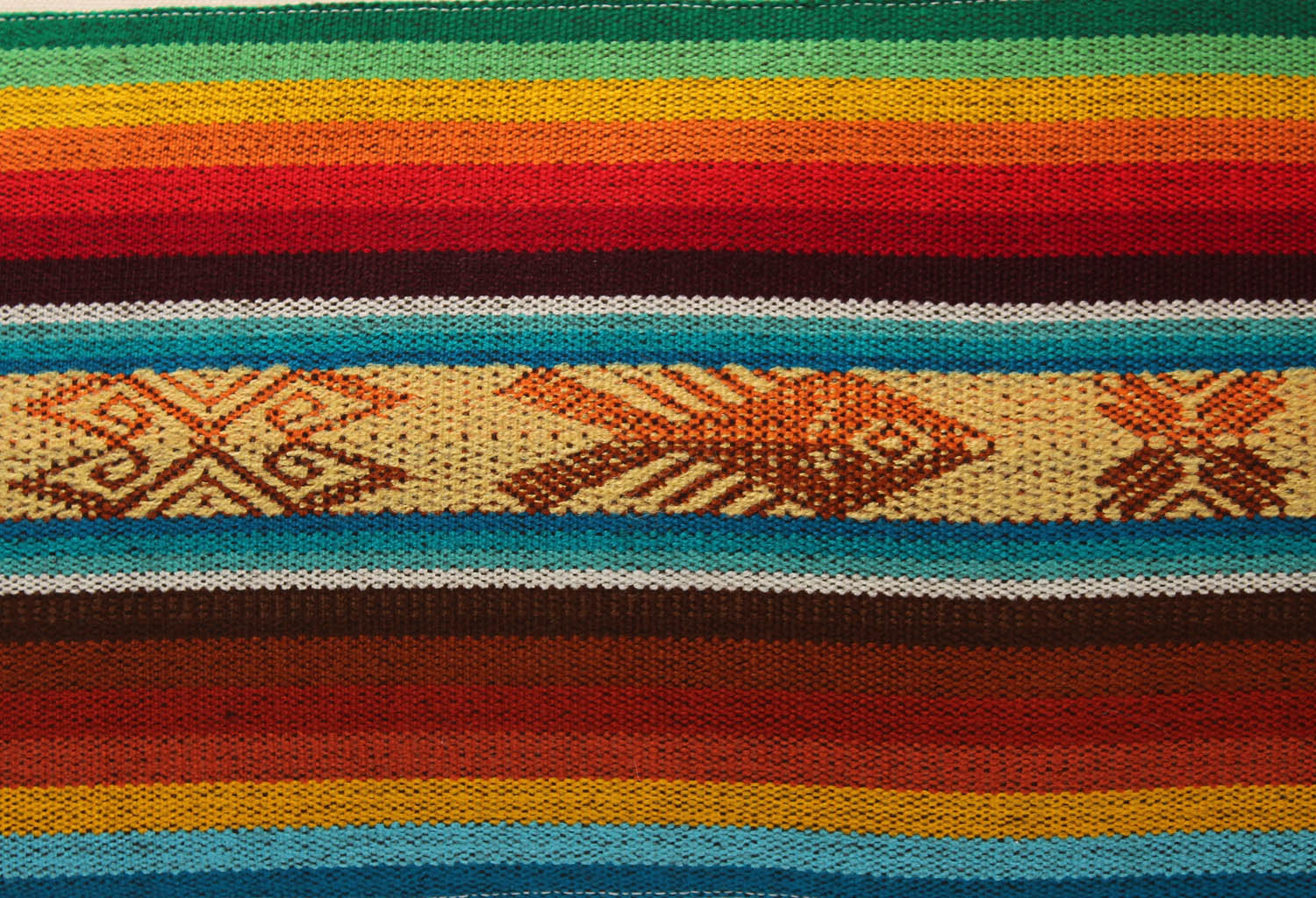 El Mar Pillow Collection: Multi-Color Stripes with Fish and Red Tassels