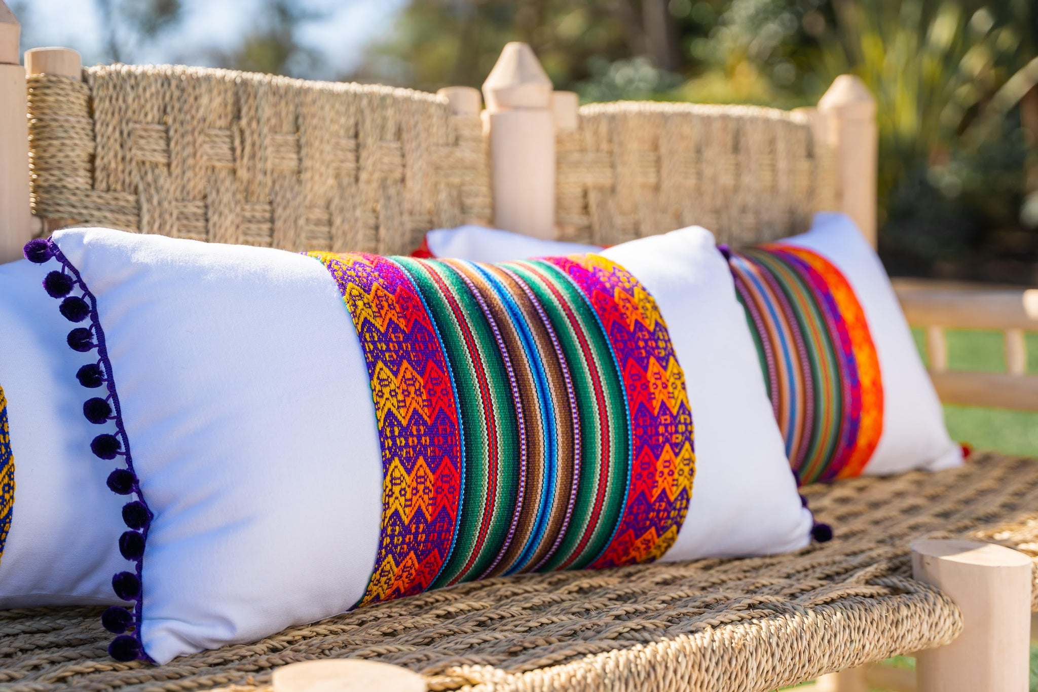 Quechua Pillows - Aguayo Azul Small Lumbar